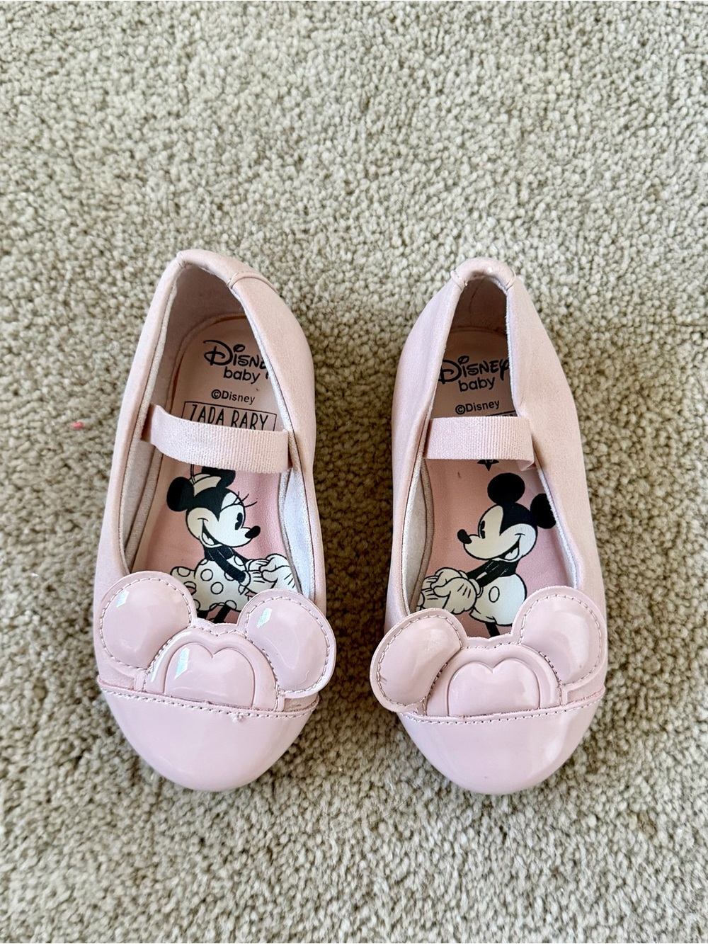 Disney Baby Pink Minnie Mouse Mary Jane Flats